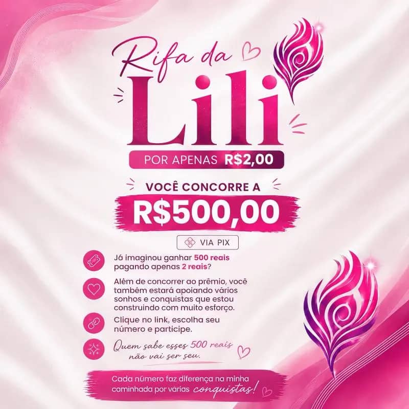 Imagem da campanha Rifa da Lili 💖