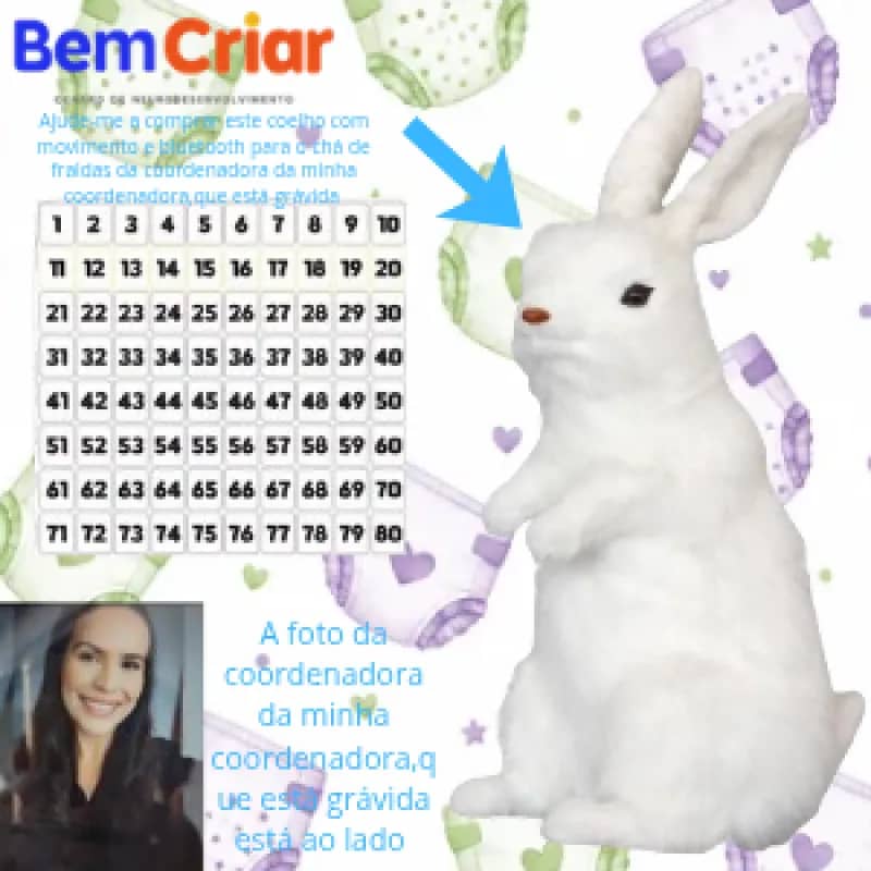Imagem da campanha Rifa do coelho branco