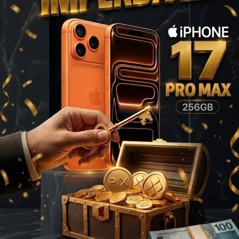 Imagem da campanha Iphone 17 PRO MAX ou 8k no PIX