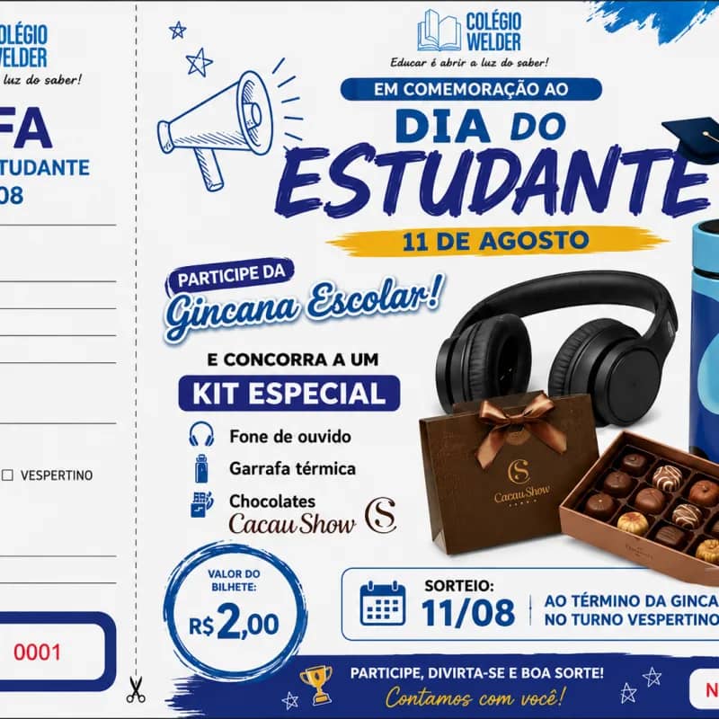 Imagem da campanha DIA DO ESTUDANTE