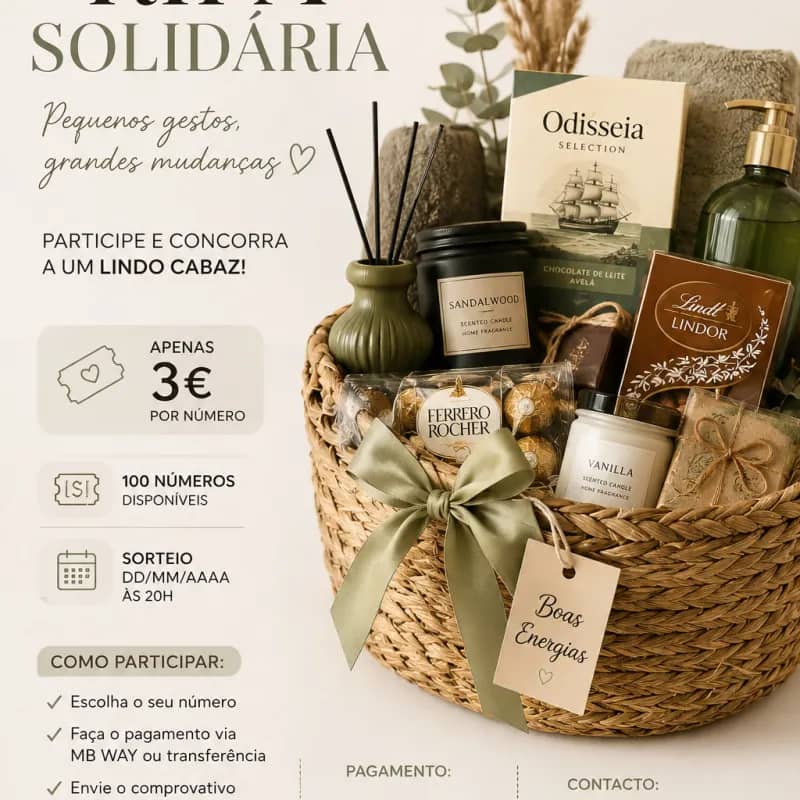 Imagem da campanha Rifa Solidária