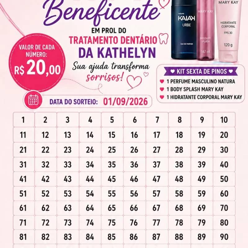Imagem da campanha Em prol do tratamento dentário de Kathelyn