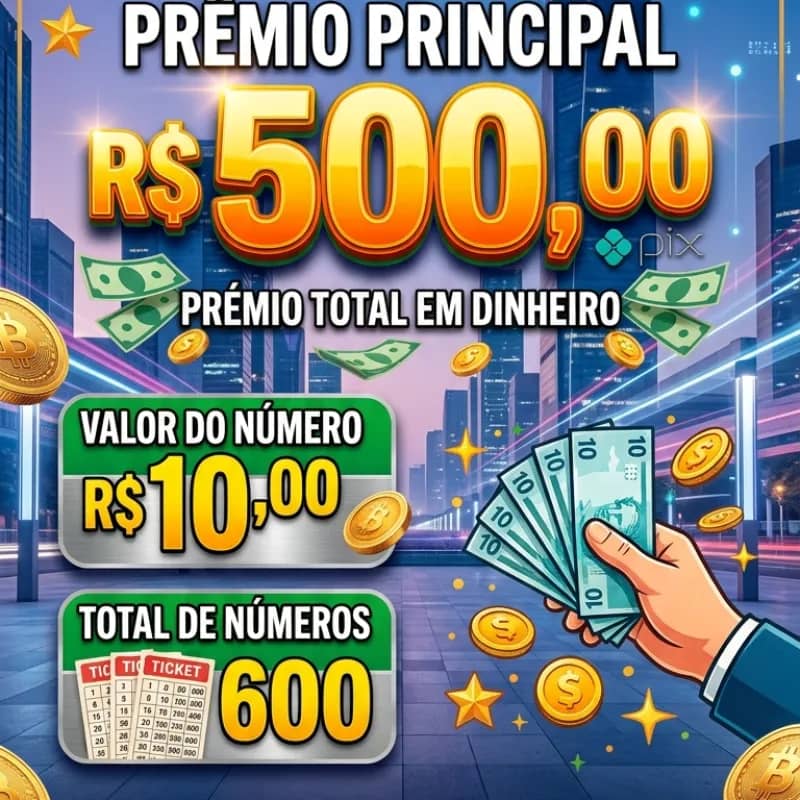 Imagem da campanha ganhe 500 reais no pix