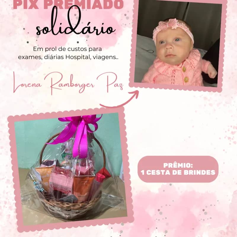 Imagem da campanha PIX PREMIADO SOLIDÁRIO - LORENA 🩷